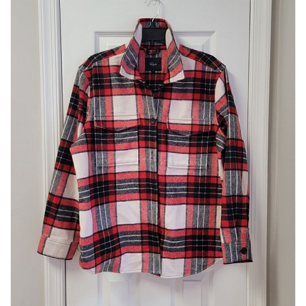 Rails Flannel Wool Blend Shacket L - Picture 2 of 9